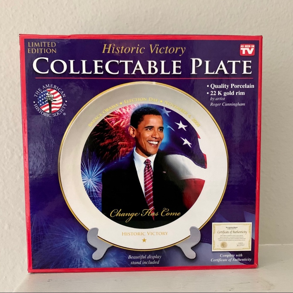 Obama Collectible Commemorative Plate